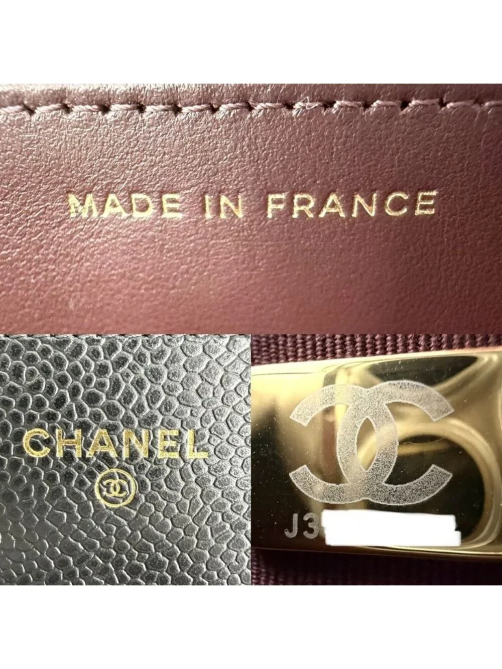 Chanel Chain Wallet Quilted Shoulder Bag CC Logo Crossbody Caviar Leather Black